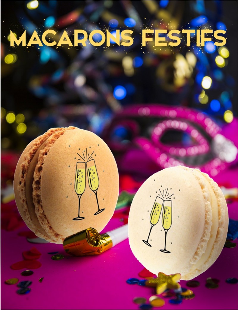 Coffret Joyeux Anniversaire de 16 macarons - Planet Macarons